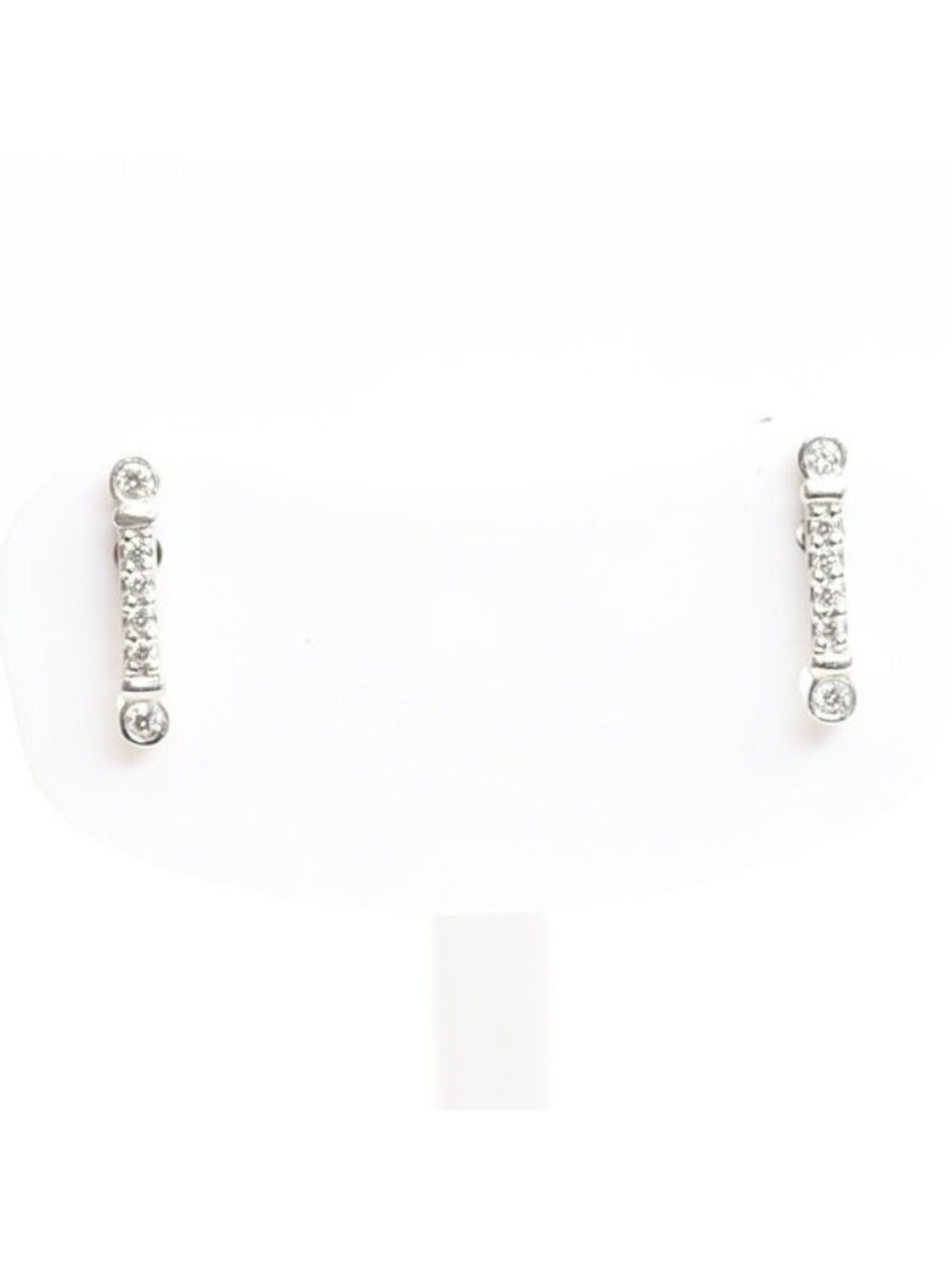 Tiffany & Co Fleur Doris Stem Earrings Platinum Diamond 950 Lily Stud